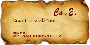 Csuri Erzsébet névjegykártya