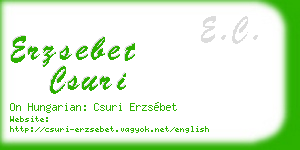 erzsebet csuri business card