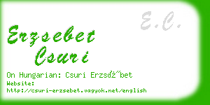 erzsebet csuri business card